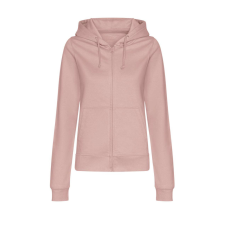 Just Hoods kapucnis Női pulóver, elején végig cipzárral AWJH050F, Dusty Pink-XL női pulóver, kardigán