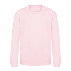 Just Hoods Környakas gyerek pulóver bolyhozott belsővel AWJH030J, Baby Pink-12/13