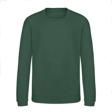 Just Hoods Környakas gyerek pulóver bolyhozott belsővel AWJH030J, Bottle Green-7/8 gyerek pulóver, kardigán