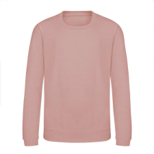 Just Hoods Környakas gyerek pulóver bolyhozott belsővel AWJH030J, Dusty Pink-5/6 gyerek pulóver, kardigán