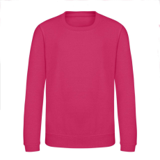 Just Hoods Környakas gyerek pulóver bolyhozott belsővel AWJH030J, Hot Pink-9/11