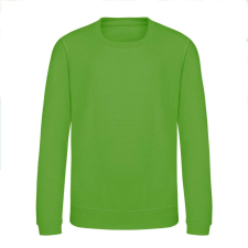 Just Hoods Környakas gyerek pulóver bolyhozott belsővel AWJH030J, Lime Green-9/11 gyerek pulóver, kardigán