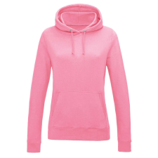 Just Hoods Női kapucnis pulóver bolyhozott belsővel AWJH001F, Candyfloss Pink-S női pulóver, kardigán