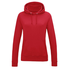 Just Hoods Női kapucnis pulóver bolyhozott belsővel AWJH001F, Fire Red-2XL női pulóver, kardigán