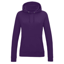 Just Hoods Női kapucnis pulóver bolyhozott belsővel AWJH001F, Purple-XS női pulóver, kardigán