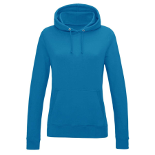 Just Hoods Női kapucnis pulóver bolyhozott belsővel AWJH001F, Sapphire Blue-M női pulóver, kardigán