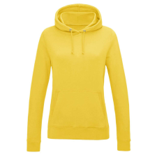 Just Hoods Női kapucnis pulóver bolyhozott belsővel AWJH001F, Sun Yellow-XS női pulóver, kardigán