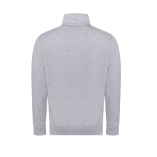 Just Hoods Uniszex cipzáros pulóver oldalsó zsebekkel AWJH147, Heather Grey-M férfi pulóver, kardigán