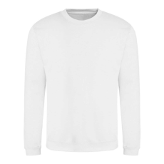 Just Hoods Uniszex hagyományos szabású kereknyakú pulóver AWJH030, Arctic White-M