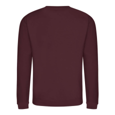 Just Hoods Uniszex hagyományos szabású kereknyakú pulóver AWJH030, Burgundy-XS