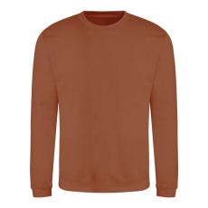 Just Hoods Uniszex hagyományos szabású kereknyakú pulóver AWJH030, Caramel Latte-S