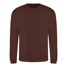 Just Hoods Uniszex hagyományos szabású kereknyakú pulóver AWJH030, Chocolate Fudge Brownie-XS