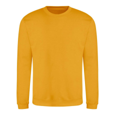 Just Hoods Uniszex hagyományos szabású kereknyakú pulóver AWJH030, Mustard-2XL
