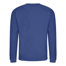 Just Hoods Uniszex hagyományos szabású kereknyakú pulóver AWJH030, Royal Blue-XS