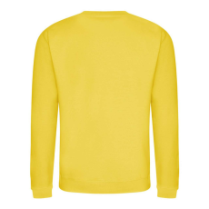 Just Hoods Uniszex hagyományos szabású kereknyakú pulóver AWJH030, Sun Yellow-S