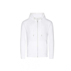 Just Hoods Uniszex kapucnis pulóver Just Hoods AWJH250 Organic Zoodie -XS, Arctic White