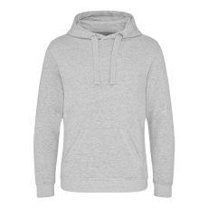 Just Hoods Uniszex kenguruzsebes kapucnis vastag pulóver AWJH101, Heather Grey-S