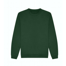 Just Hoods Uniszex kereknyakú organikus pulóver AWJH230, Bottle Green-XL férfi pulóver, kardigán