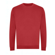 Just Hoods Uniszex kereknyakú organikus pulóver AWJH230, Fire Red-XL