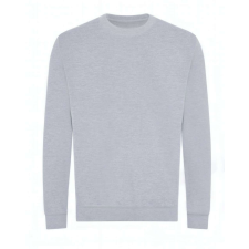 Just Hoods Uniszex kereknyakú organikus pulóver AWJH230, Heather Grey-XS férfi pulóver, kardigán