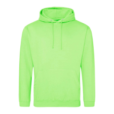 Just Hoods Uniszex laza szabású kapucnis pulóver AWJH001, Apple Green-L férfi pulóver, kardigán