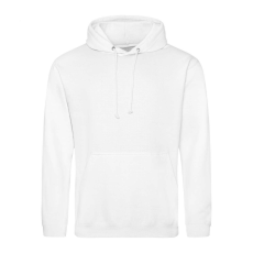 Just Hoods Uniszex laza szabású kapucnis pulóver AWJH001, Arctic White-3XL