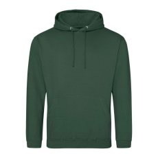 Just Hoods Uniszex laza szabású kapucnis pulóver AWJH001, Bottle Green-L