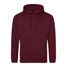 Just Hoods Uniszex laza szabású kapucnis pulóver AWJH001, Burgundy-3XL
