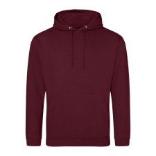 Just Hoods Uniszex laza szabású kapucnis pulóver AWJH001, Burgundy-4XL férfi pulóver, kardigán