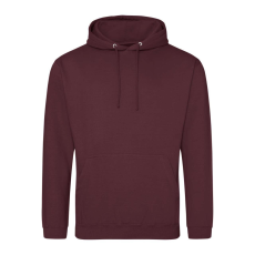 Just Hoods Uniszex laza szabású kapucnis pulóver AWJH001, Burgundy Smoke-2XL