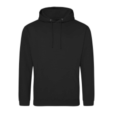 Just Hoods Uniszex laza szabású kapucnis pulóver AWJH001, Deep Black-XL férfi pulóver, kardigán