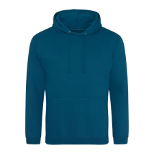 Just Hoods Uniszex laza szabású kapucnis pulóver AWJH001, Deep Sea Blue-XS férfi pulóver, kardigán