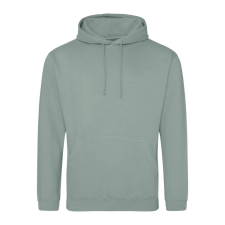 Just Hoods Uniszex laza szabású kapucnis pulóver AWJH001, Dusty Green-XS férfi pulóver, kardigán