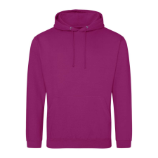 Just Hoods Uniszex laza szabású kapucnis pulóver AWJH001, Festival Fuchsia-M férfi pulóver, kardigán