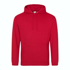 Just Hoods Uniszex laza szabású kapucnis pulóver AWJH001, Fire Red-4XL