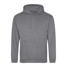 Just Hoods Uniszex laza szabású kapucnis pulóver AWJH001, Graphite Heather-2XL férfi pulóver, kardigán
