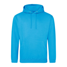 Just Hoods Uniszex laza szabású kapucnis pulóver AWJH001, Hawaiian Blue-2XL