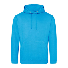 Just Hoods Uniszex laza szabású kapucnis pulóver AWJH001, Hawaiian Blue-L férfi pulóver, kardigán