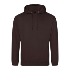 Just Hoods Uniszex laza szabású kapucnis pulóver AWJH001, Hot Chocolate-XL férfi pulóver, kardigán