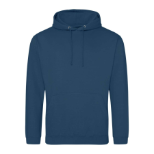 Just Hoods Uniszex laza szabású kapucnis pulóver AWJH001, Ink Blue-M férfi pulóver, kardigán