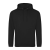 Just Hoods Uniszex laza szabású kapucnis pulóver AWJH001, Jet Black-3XL