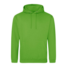 Just Hoods Uniszex laza szabású kapucnis pulóver AWJH001, Lime Green-L férfi pulóver, kardigán