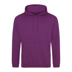 Just Hoods Uniszex laza szabású kapucnis pulóver AWJH001, Magenta Magic-XL
