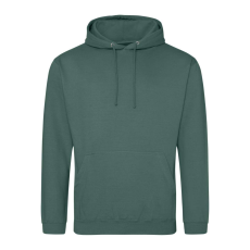 Just Hoods Uniszex laza szabású kapucnis pulóver AWJH001, Moss Green-L