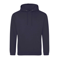 Just Hoods Uniszex laza szabású kapucnis pulóver AWJH001, Navy Smoke-S