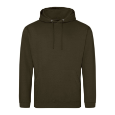 Just Hoods Uniszex laza szabású kapucnis pulóver AWJH001, Olive Green-S férfi pulóver, kardigán