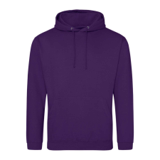 Just Hoods Uniszex laza szabású kapucnis pulóver AWJH001, Purple-L férfi pulóver, kardigán