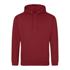 Just Hoods Uniszex laza szabású kapucnis pulóver AWJH001, Red Hot Chilli-L