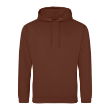 Just Hoods Uniszex laza szabású kapucnis pulóver AWJH001, Red Rust-L férfi pulóver, kardigán