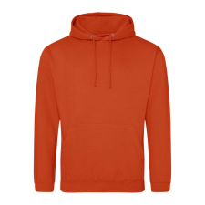 Just Hoods Uniszex laza szabású kapucnis pulóver AWJH001, Sunset Orange-M férfi pulóver, kardigán